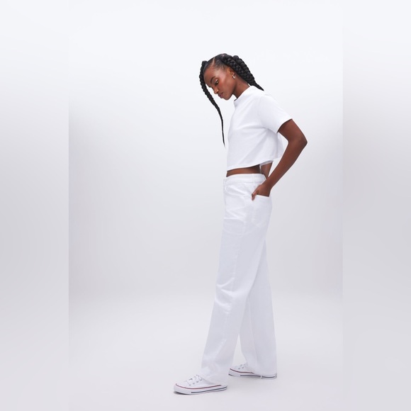 Good American - GOOD ’90s RELAXED JEANS - White001 - Picture 2 of 9